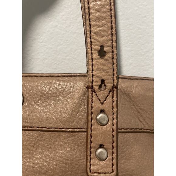 Fossil Women’s Mustard Yellow Brown Leather Tote Key Hole Zip Tote Bag - Picture 12 of 16